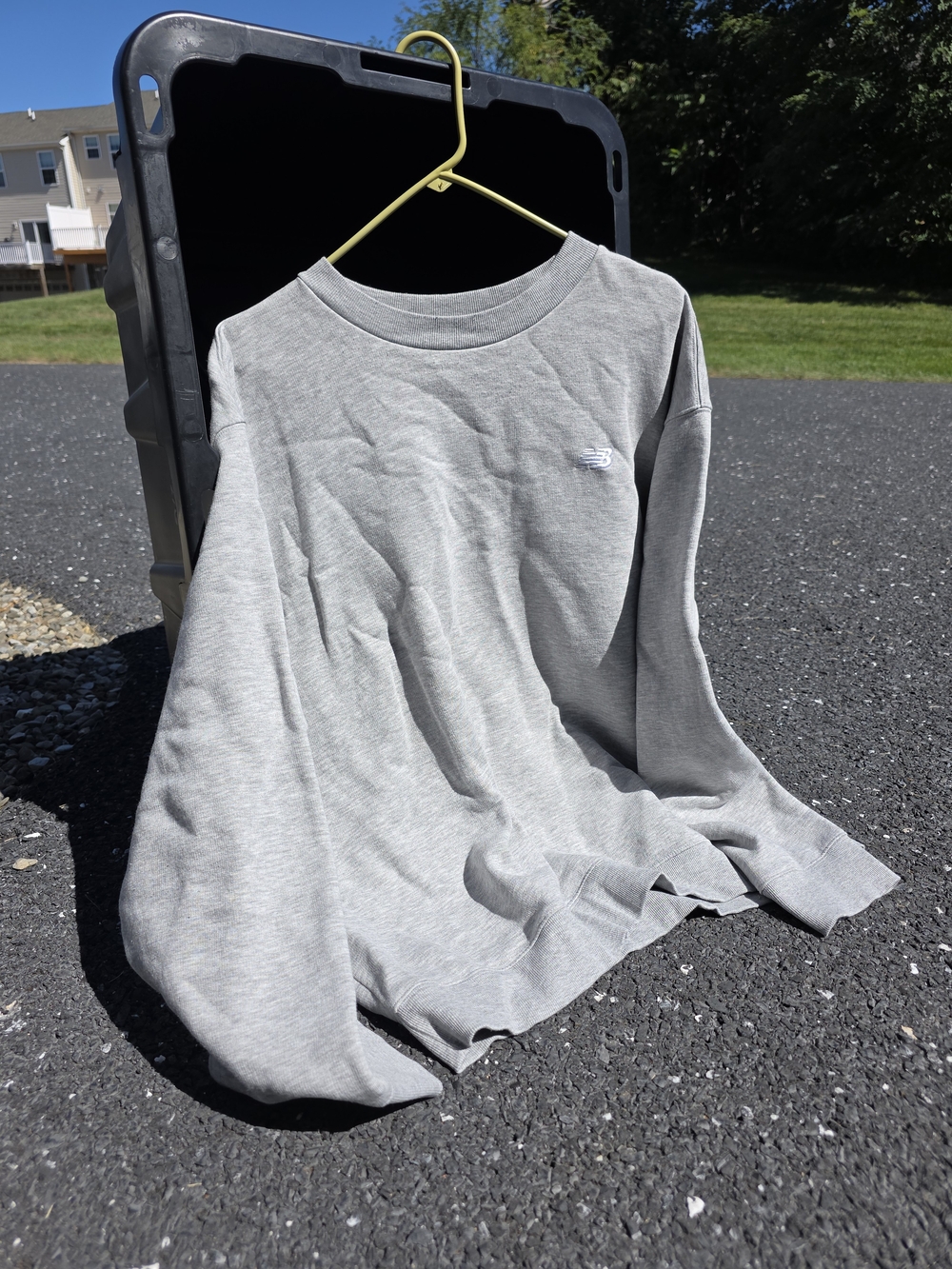 New Balance Gray Mens Crewneck Sweat Shirt